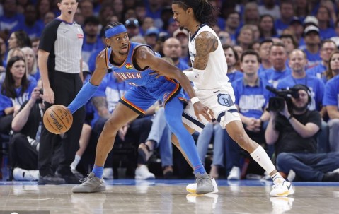 亚历山大27+8莫兰特23分 雷霆轻取灰熊系列赛2-0