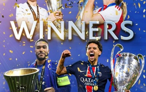 欧足联祝贺旗下四大赛事冠军：巴黎、热刺、切尔西、阿森纳女足